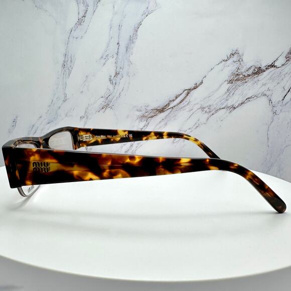 NEW MIU MIU Sunglasses Honey Havana Brown Vedette Clear Blue Light Lens main image 6
